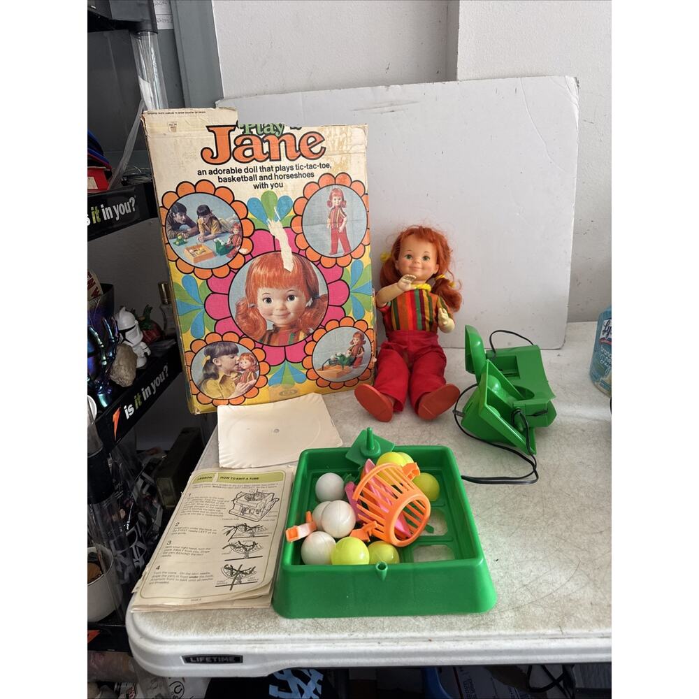 Vintage Play N Jane Doll W/ Original Box, Untested